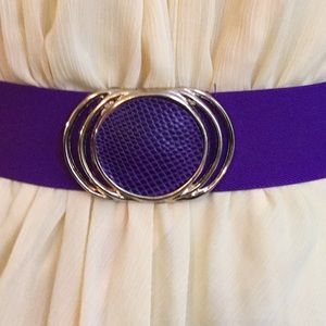 Retro Purple Big Buckle Belt